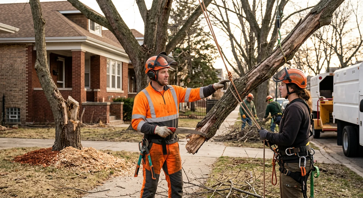 Cleared residential lot ready for restoration in a Cicero neighborhood