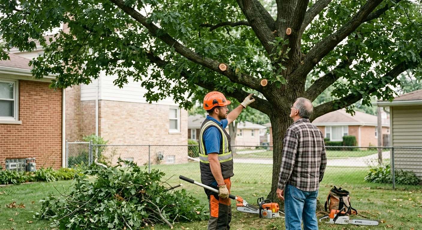 Healthy pruned canopy after corrective work on a Cicero property